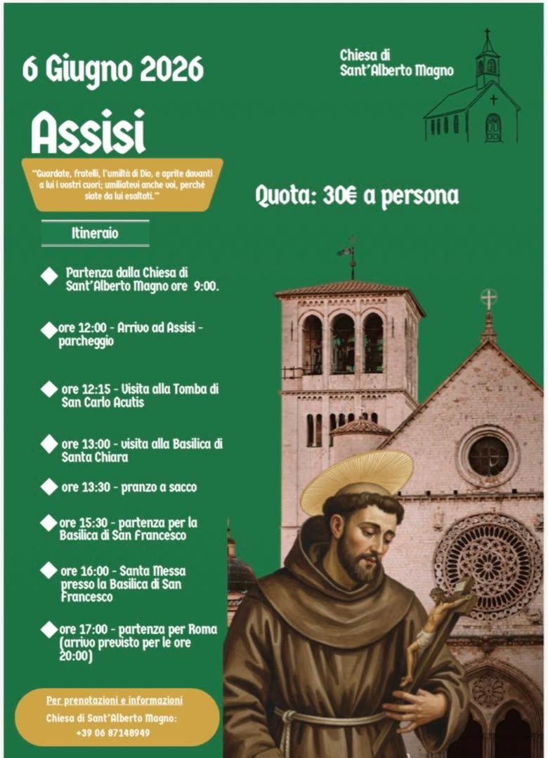 Pellegrinaggio ad Assisi – 6 Giugno 2026