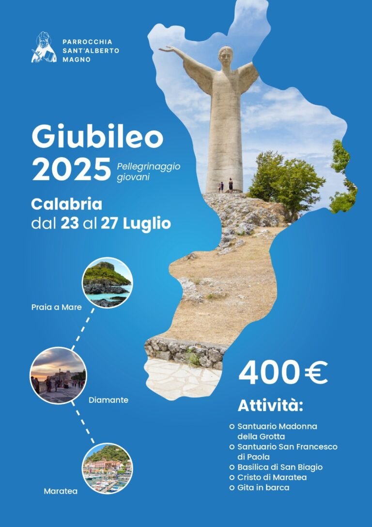 Giubileo Giovani - Calabria dal 23-27 luglio 2025 1 Giubileo Giovanni SAM