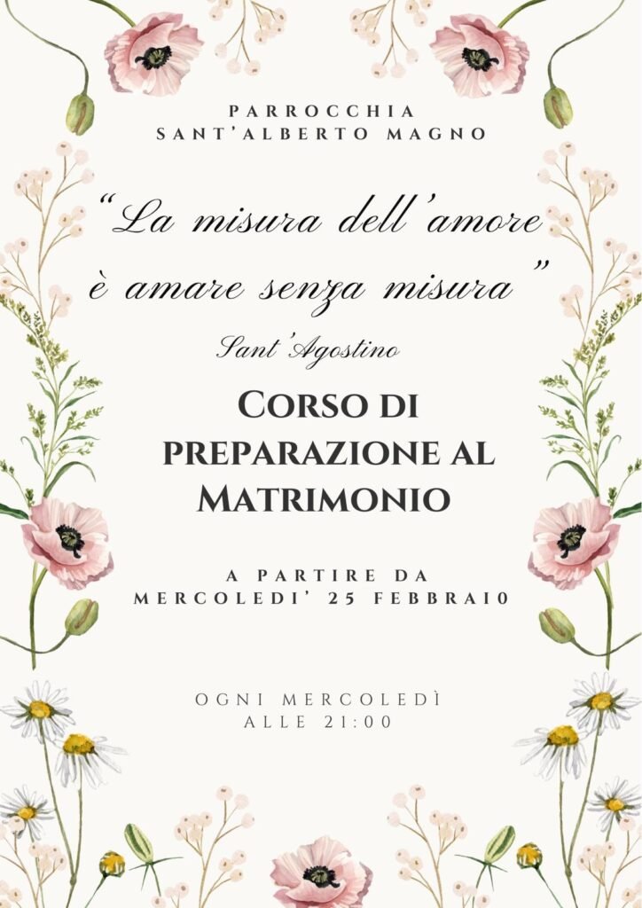 Corso di Preparazione al Matrimonio (25 Febbraio 2026) 1 corso matrimonio feb2026